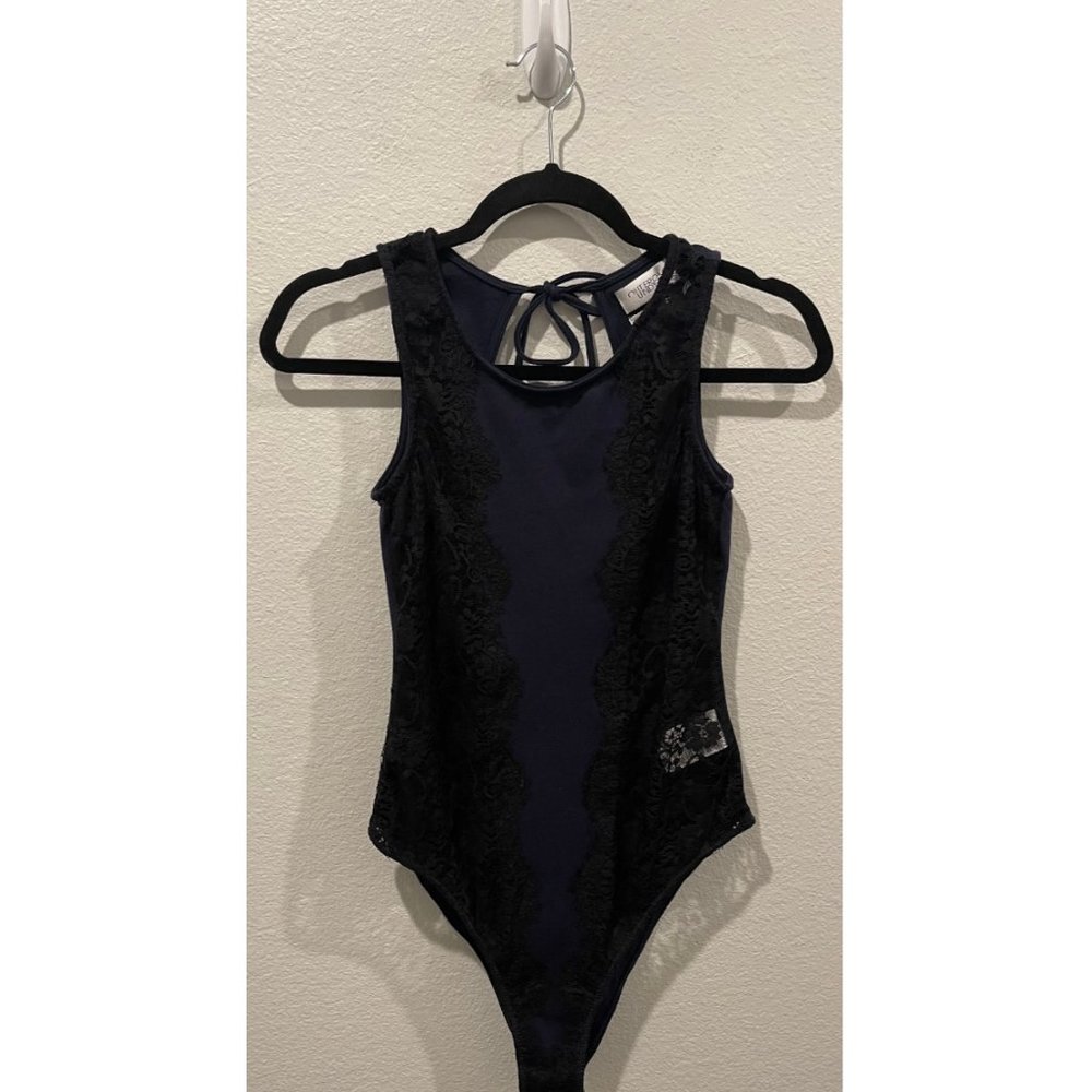 URBAN OUTFITTERS Lace Black And Navy Blue Bodysuit